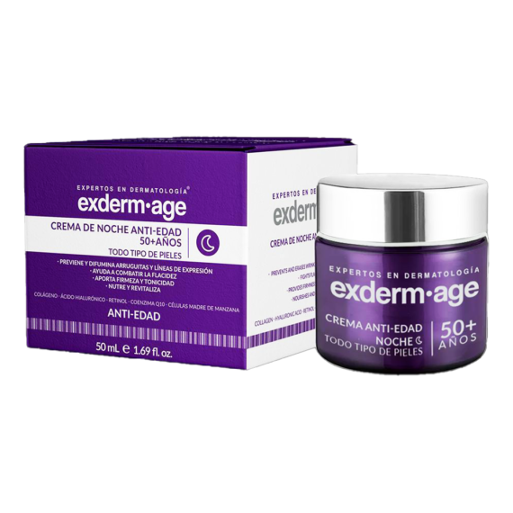 exderm-age antiedad crema de noche 50 + con caja